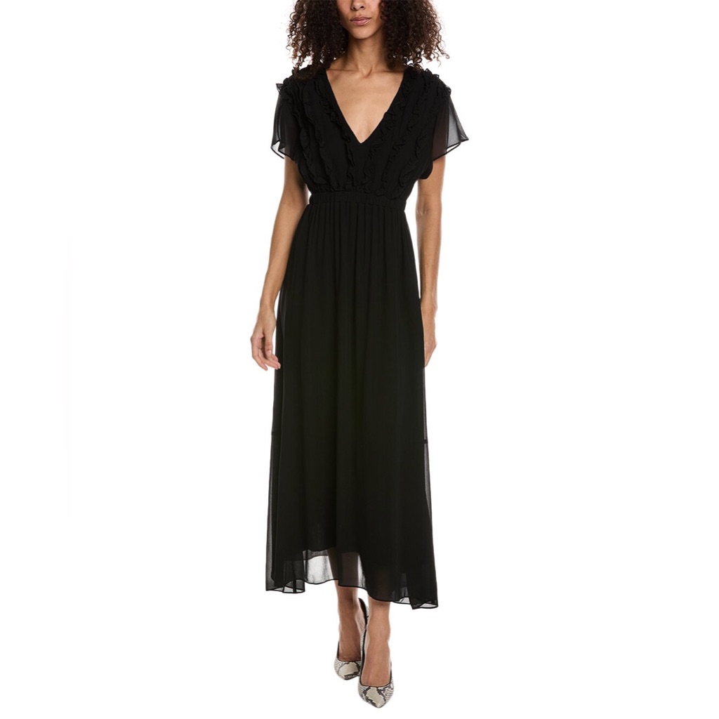 The Kooples Crazy Flounces Ruffled Maxi Dress, Perfect Pick For Summer Occasion